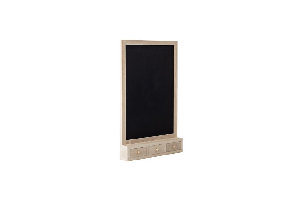 Tableau noir sur bois beige Higma Bloomingville