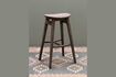 Miniature Tabouret de bar en bois foncé Hackney 1