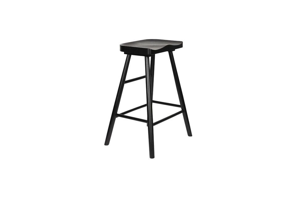 Tabouret de bar en bois noir Vander White Label