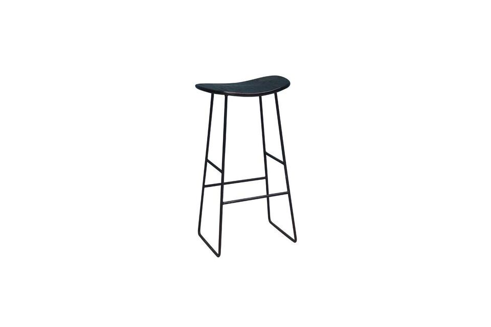 Tabouret de bar en teck noir Market Chehoma