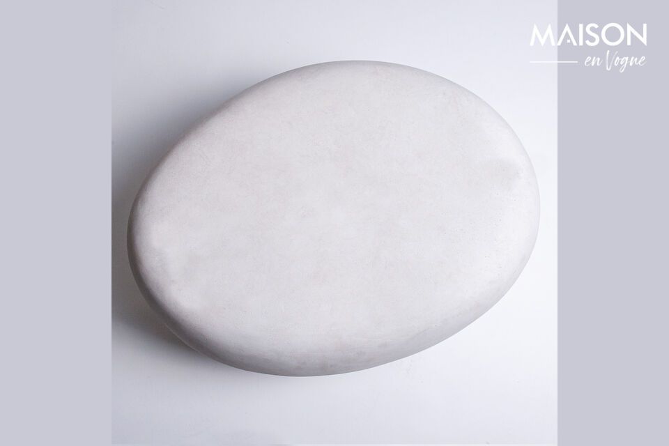 Tabouret d'extérieur en argile blanc Pebble Pomax