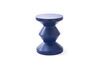 Miniature Tabouret d'extérieur en fibre de verre bleu foncé Zig zag 1