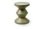 Miniature Tabouret d'extérieur en fibre de verre vert olive Zig zag Détouré