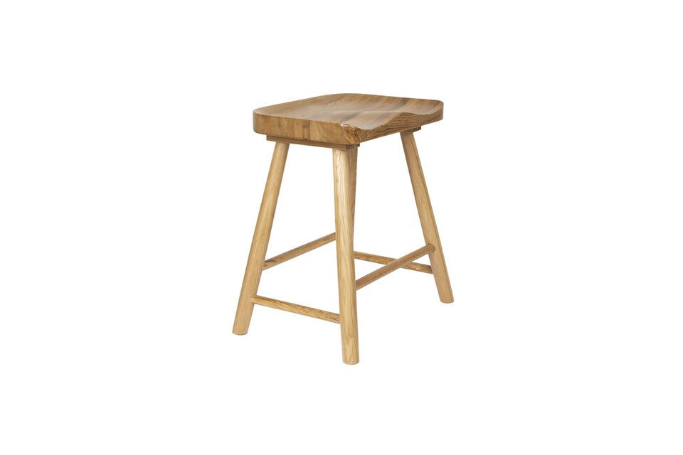 Tabouret en bois brun Vander White Label