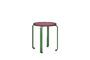 Miniature Tabouret en bois de frêne burgundy et vert Smile Détouré