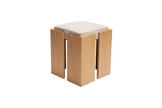 Tabouret en bois gris Forma Détouré