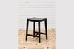 Miniature Tabouret en bois noir Hiro 1