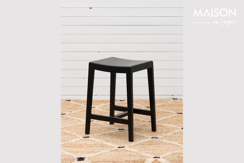 Tabouret en bois noir Hiro Chehoma