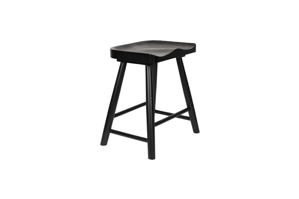 Tabouret en bois noir Vander White Label