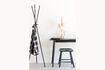 Miniature Tabouret en bois noir Vander 3