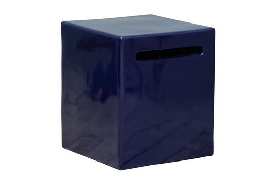 Tabouret en ciment laqué Bleu