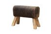 Miniature Tabouret en cuir marron D'Arçons 3