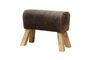 Miniature Tabouret en cuir marron D'Arçons Détouré