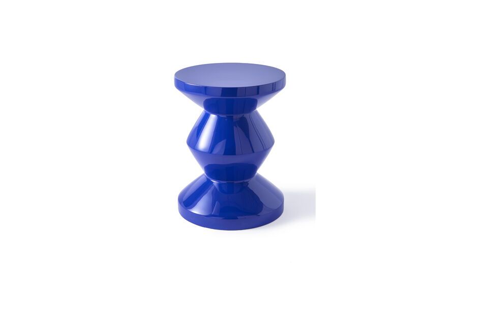 Tabouret en fibre de verre bleu foncé Zig zag Pols Potten