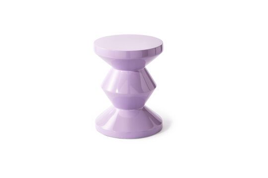 Tabouret en fibre de verre lilas Zig zag Détouré