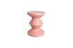 Miniature Tabouret en fibre de verre rose clair Zig zag 1