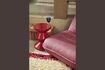 Miniature Tabouret en fibre de verre rouge bourgogne Zig zag 3