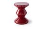 Miniature Tabouret en fibre de verre rouge bourgogne Zig zag Détouré