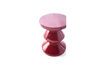 Miniature Tabouret en fibre de verre rouge bourgogne Zig zag 6