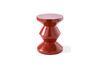 Miniature Tabouret en fibre de verre rouge corail Zig zag 1