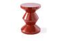 Miniature Tabouret en fibre de verre rouge corail Zig zag Détouré