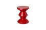 Miniature Tabouret en fibre de verre rouge rouille Zig zag Détouré