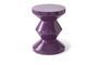 Miniature Tabouret en fibre de verre violet foncé Zig zag Détouré