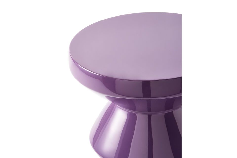 Tabouret en fibre de verre violet foncé Zig zag - 10