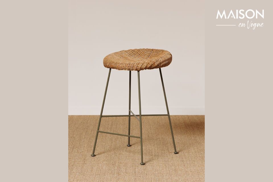 Tabouret en rotin beige Mindelo Chehoma