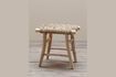 Miniature Tabouret en teck beige Bali 1