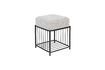 Miniature Tabouret en tissu gris Milou 4