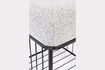 Miniature Tabouret en tissu gris Milou 5