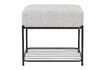 Miniature Tabouret rectangulaire en tissu gris Milou 1