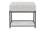 Miniature Tabouret rectangulaire en tissu gris Milou Détouré