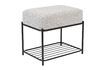 Miniature Tabouret rectangulaire en tissu gris Milou 5