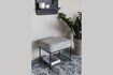 Miniature Tabouret rectangulaire en tissu gris Milou 4