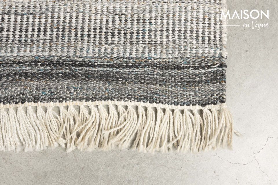 Tapis 160x230 cm en tissu gris Lorenzo - 9