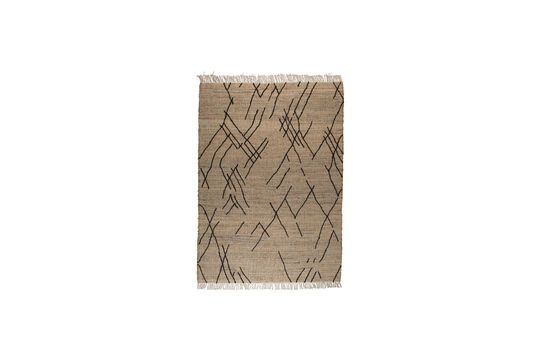 Tapis 170x240 cm en jute beige Ishank Détouré