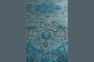 Miniature Tapis 200x200 cm en viscose bleu Chi 6