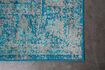 Miniature Tapis 200x200 cm en viscose bleu Chi 10