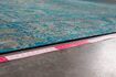 Miniature Tapis 200x200 cm en viscose bleu Chi 14