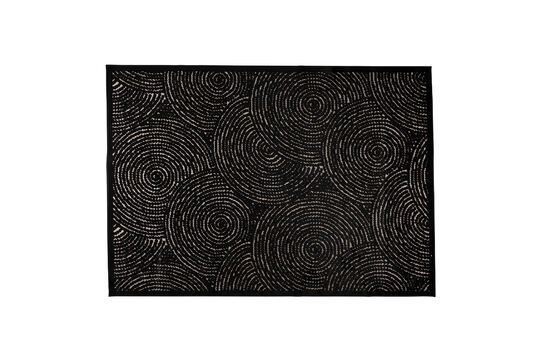 Tapis 200x300 cm en tissu noir Dots Détouré