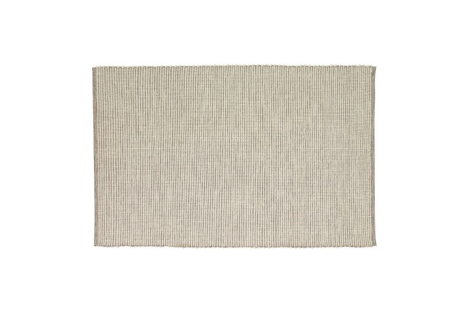 Tapis 200x300cm en lainegris et blanc cassé Poppy Hübsch