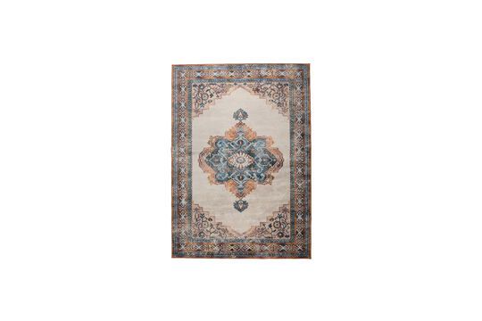 Tapis 240x170 cm en tissu bleu Mahal Détouré