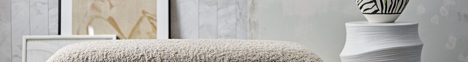 Mise en avant matière Tapis en coton beige Bet