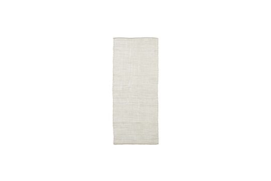 Tapis en coton blanc 160x70 cm Chindi Détouré