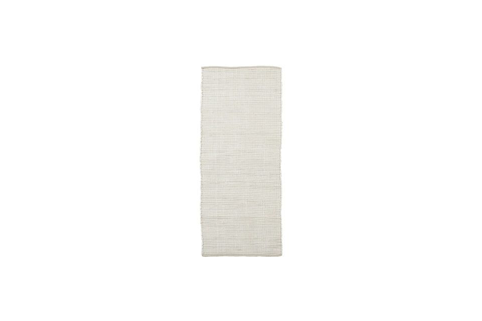 Tapis en coton blanc 160x70 cm Chindi House Doctor