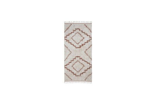 Tapis en coton blanc et orange 200x90 cm Minis Détouré