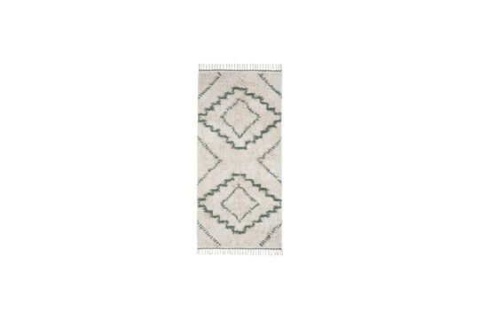 Tapis en coton blanc et vert 200x90 cm Minis Détouré