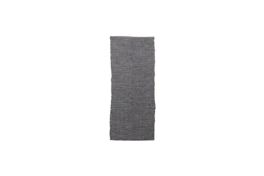 Tapis en coton gris 160x70 cm Chindi Détouré